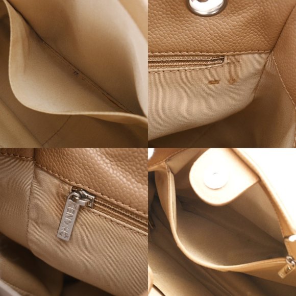 CHANEL PST Petite Tote Beige A20994 Women's Caviar Skin Bag - Picture 9 of 10